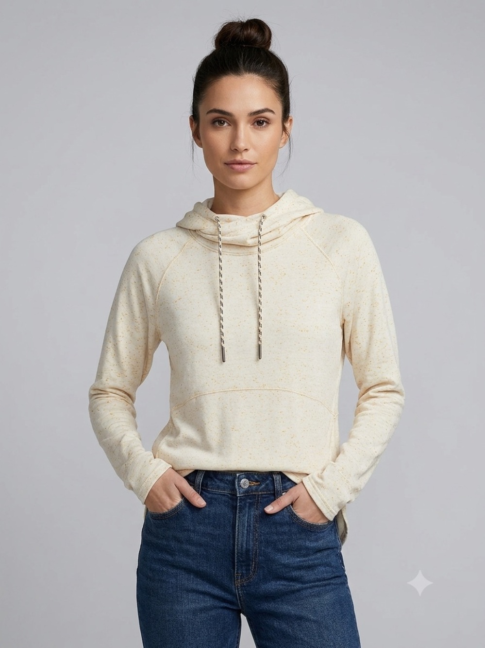 Columbia Omni-Wick Light Speckled Pullover Hoodie Top Size Large Activewear